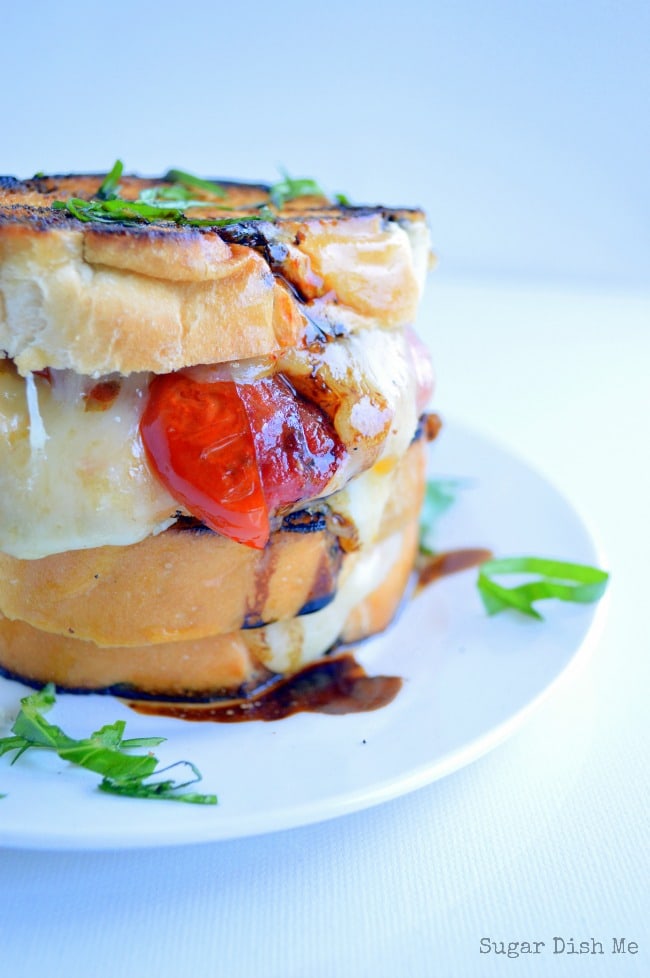 Mini Grilled Cheese and Tomato Sandwiches