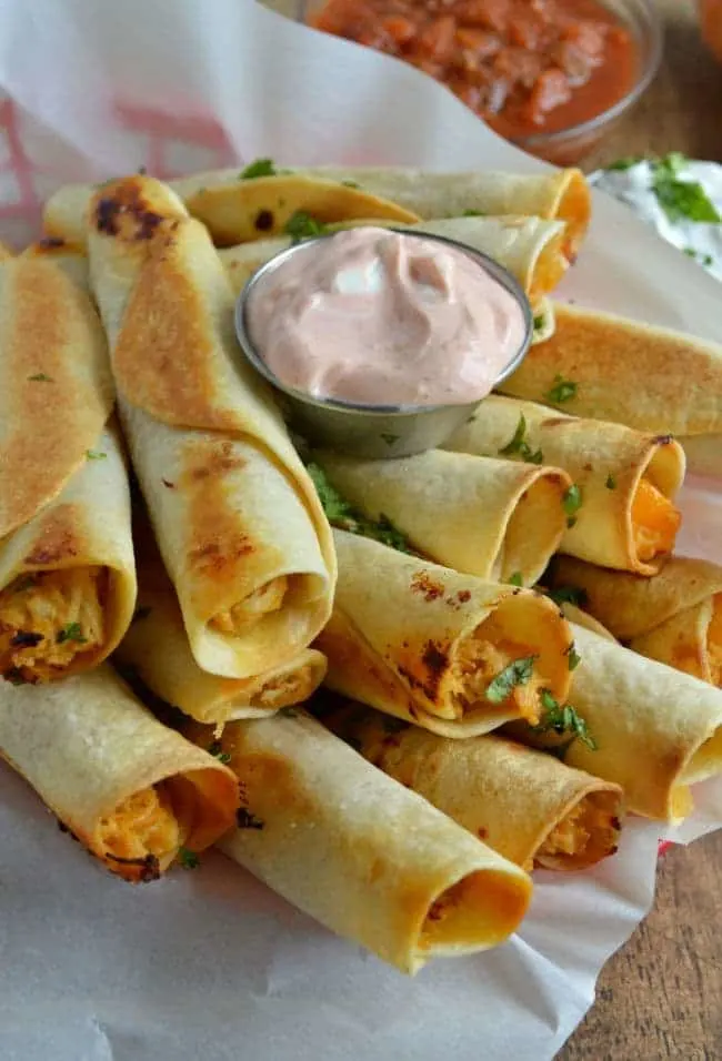 Chicken taquito Recipe with Peaches and Peppers