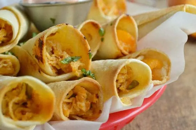 Peach and Chipotle Chicken Taquito Recipe