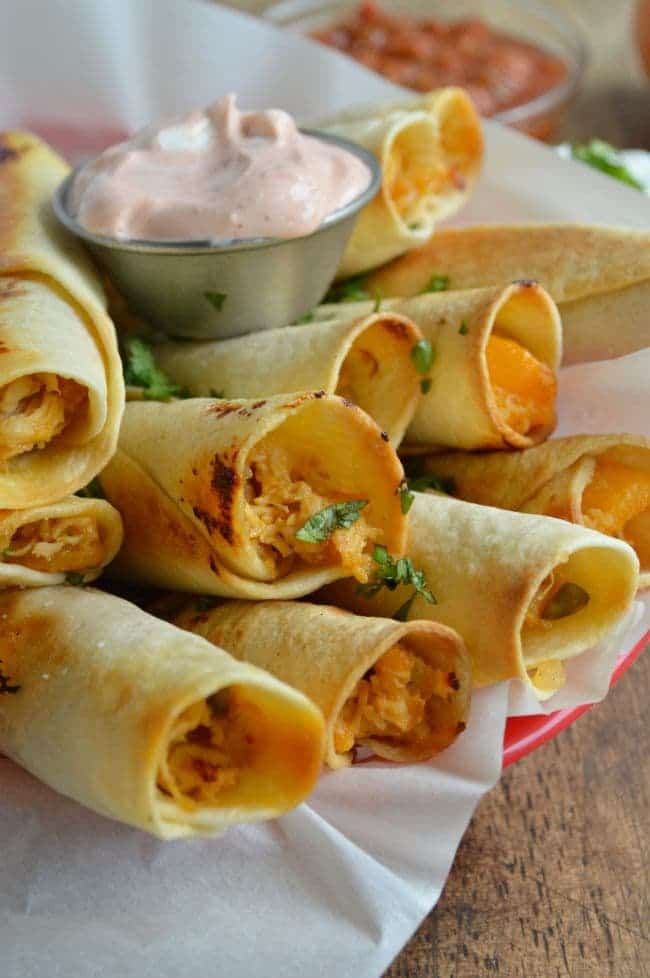 Baked Peach Chicken Taquitos Recipe