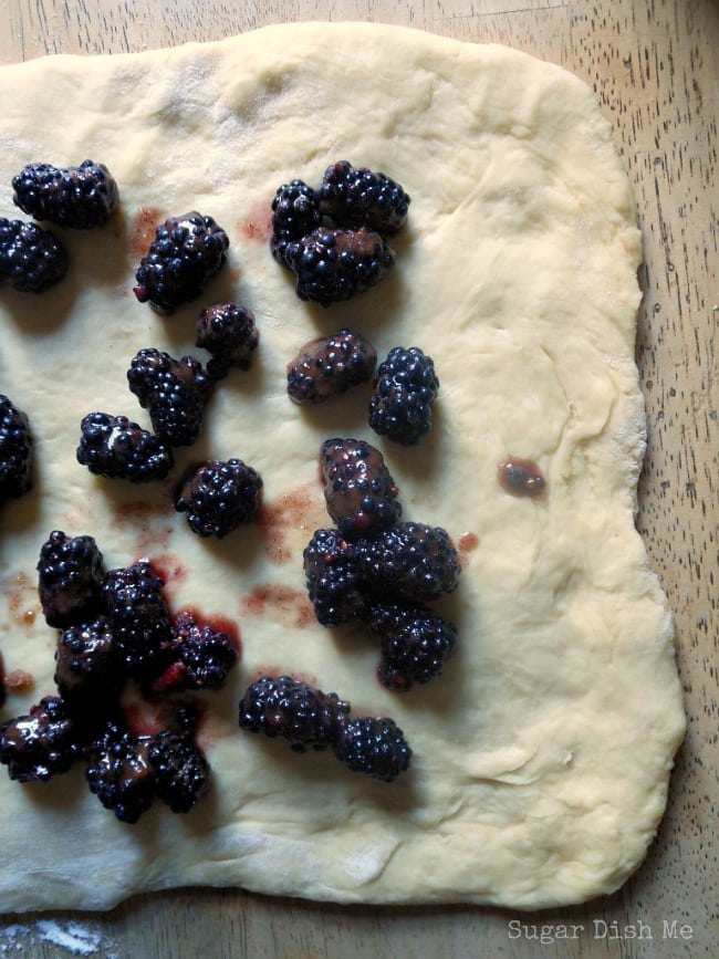 Sticky Buns with Fresh Blackberries