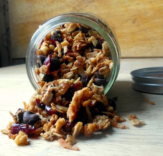 Maple Brown Sugar Granola Recipe with Chocolate Chips