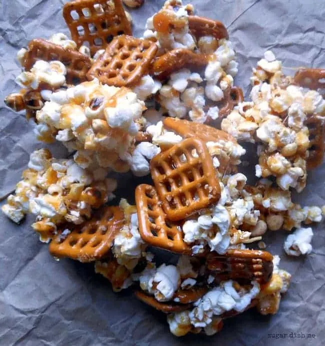 Homemade Caramel Pretzel Popcorn Recipe