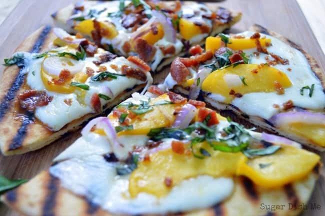 Grilled Pizza Recipe with Peaches