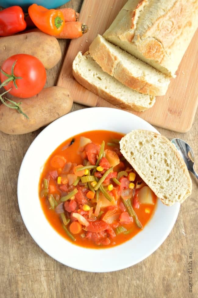 Soup made with Fresh Vegetables