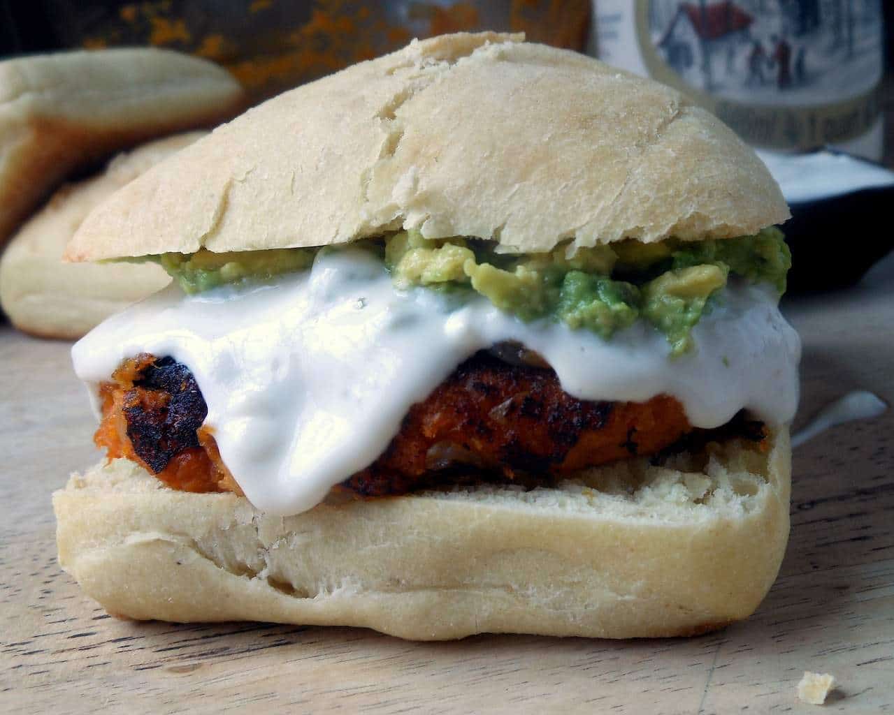 Savory Sweet Potato Burgers - Sugar Dish Me