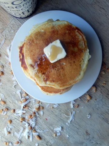 Toasted Coconut and Macadamia Nut Pancakes