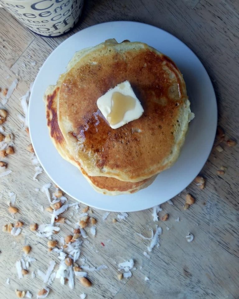 Toasted Coconut and Macadamia Nut Pancakes