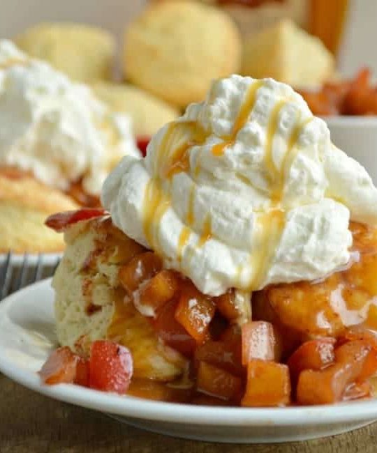 Bourbon caramel Apple Shortcakes Recipe