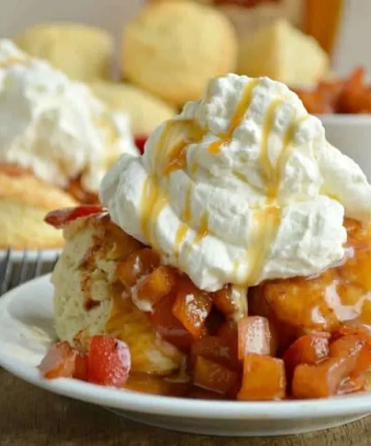 Bourbon caramel Apple Shortcakes Recipe