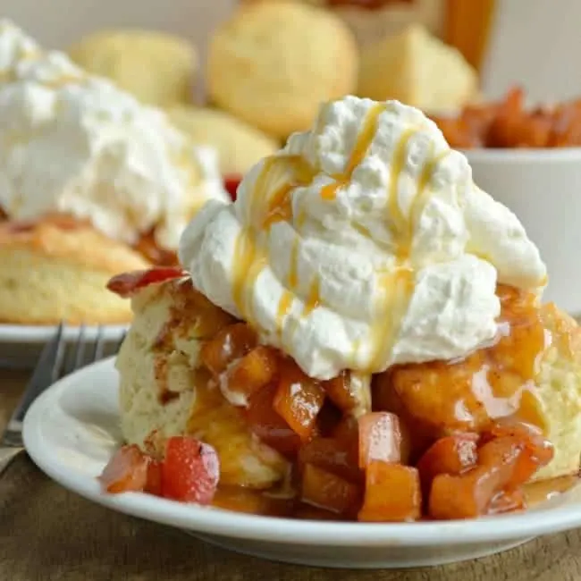 Bourbon caramel Apple Shortcakes Recipe