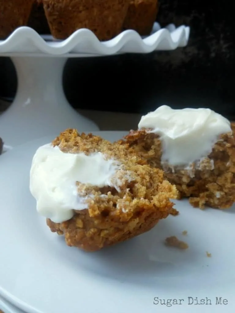 Pumpkin Oat and Cream Cheese Stuffed Muffins