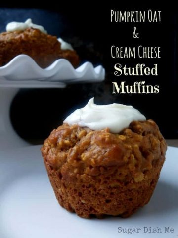 Pumpkin Oat and Cream Cheese Stuffed Muffins