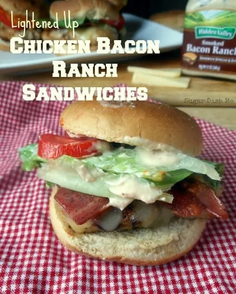 Lightened Up Chicken Bacon Ranch Sandwiches
