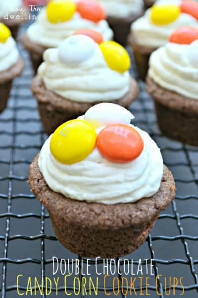 Double Chocolate Candy Corn Cookie Cups