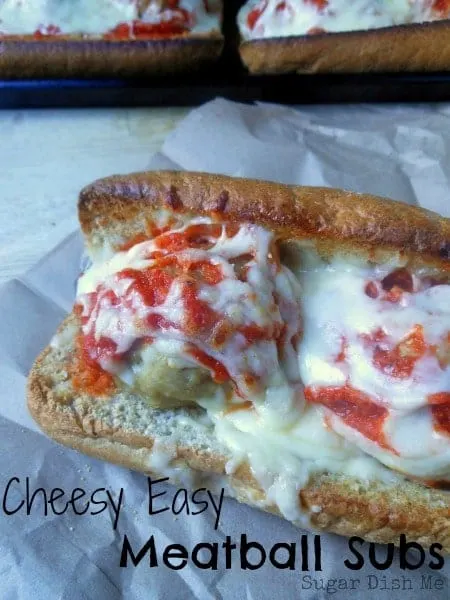 Cheesy Easy Meatball Subs