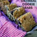 Raisinet Oatmeal Cookie Bars