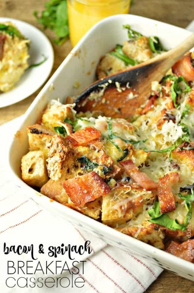 Bacon Spinach Breakfast Casserole Sugar Dish Me