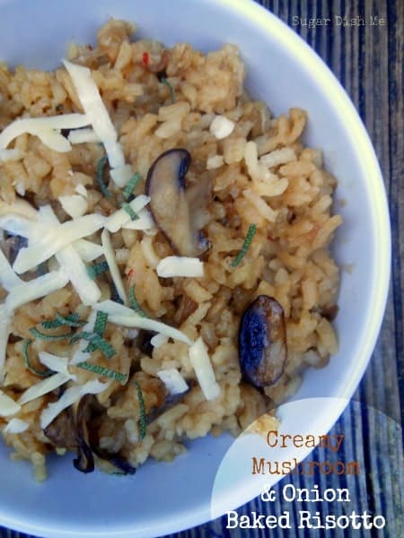 Creamy Mushroom and Onion Baked Risotto