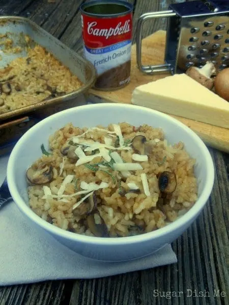 Baked Risotto with Mushroom and Onions