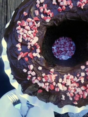 Peppermint Fudge Cake