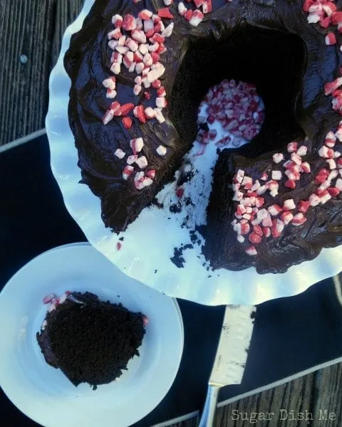 Peppermint Fudge Cake