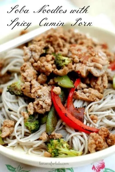 Soba Noodles with Spicy Cumin Pork