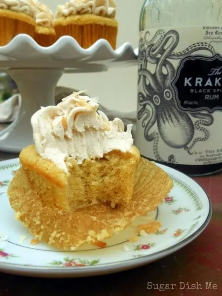 Spiced Rum Cupcakes with Boozy Buttercream