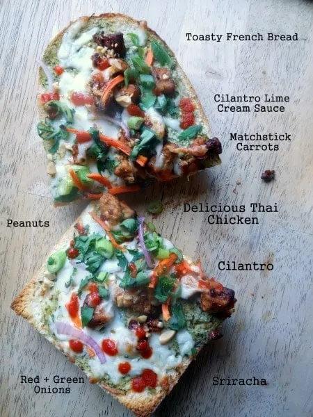 Thai Chicken French Bread Pizza