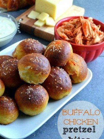 Buffalo Chicken Pretzel Bites