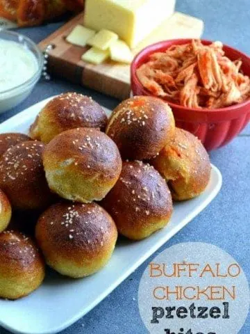 Buffalo Chicken Pretzel Bites