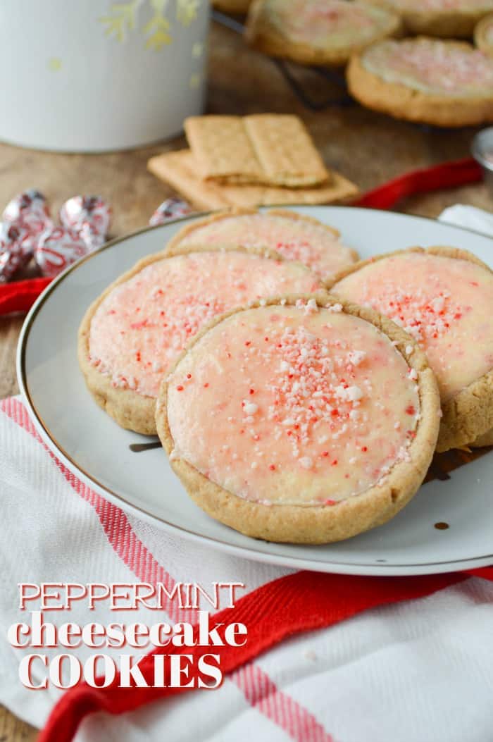Peppermint Cheesecake Cookies
