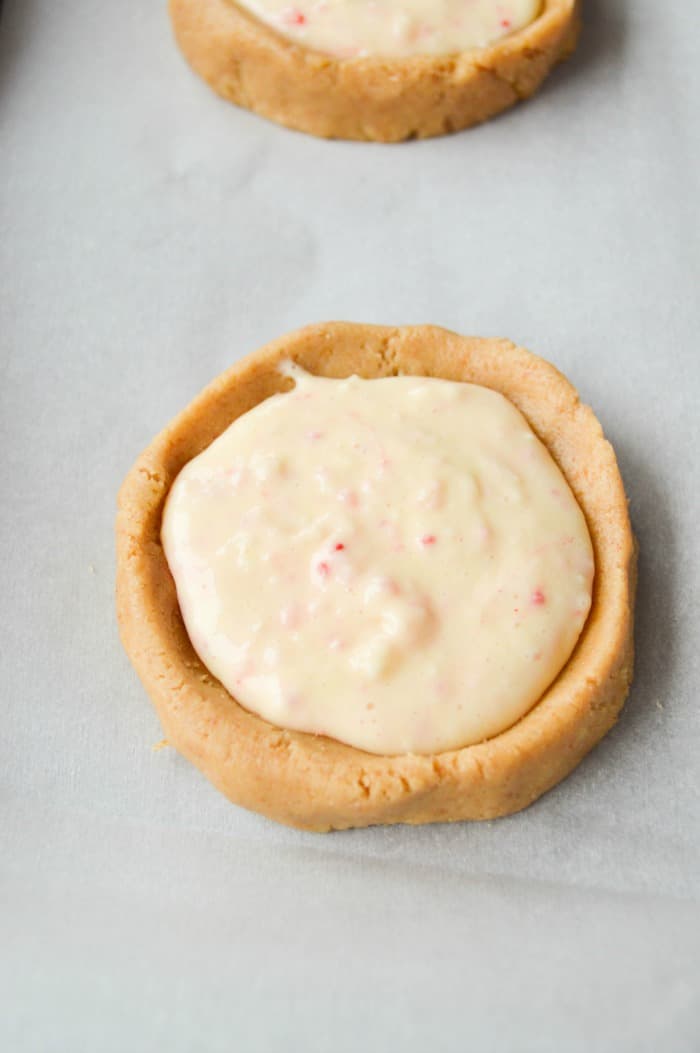 Peppermint Cheesecake Cookies Ready to Bake
