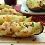 Permalink to: Bacon and Blue Cheese Stuffed Potato Skins Bacon and Blue Cheese Stuffed Potato Skins