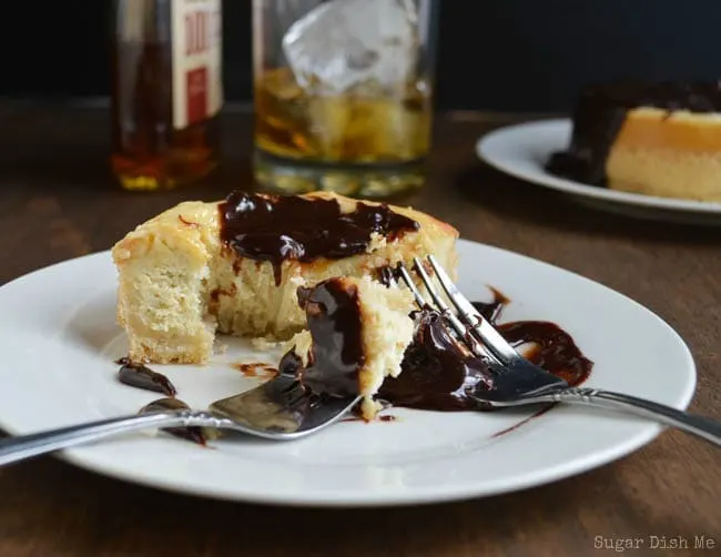 Bourbon Cheesecake with Boozy Chocolate For Two