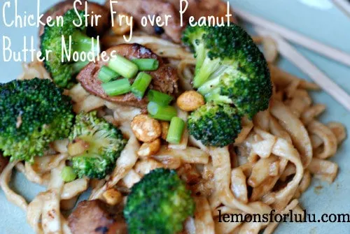 Chicken and Broccoli with Peanut Noodles