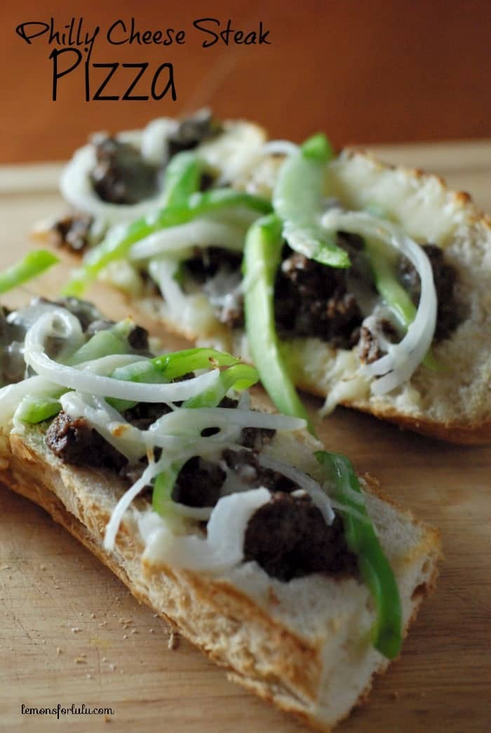 Philly Cheesesteak French Bread Pizza