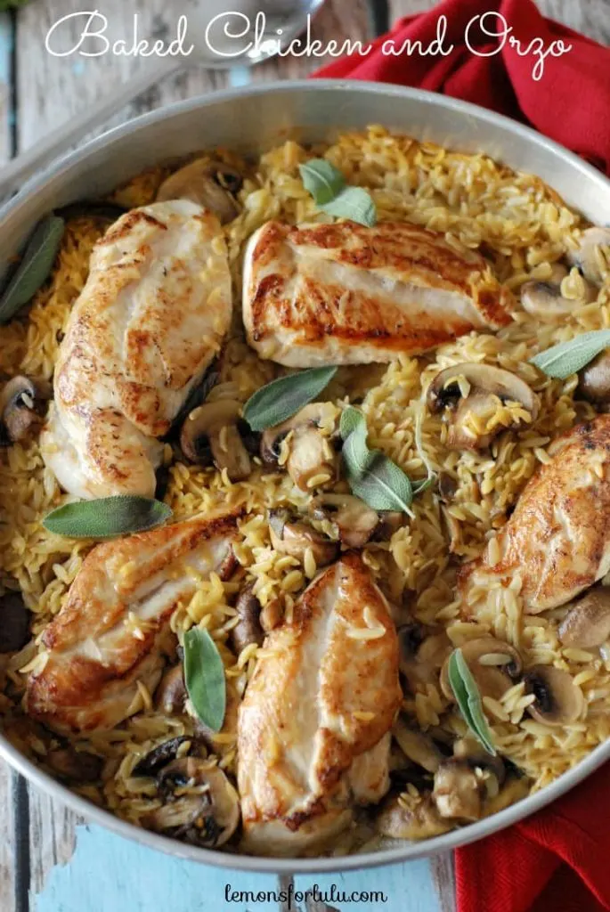 Baked Chicken and Orzo; Meal Plans Made Simple