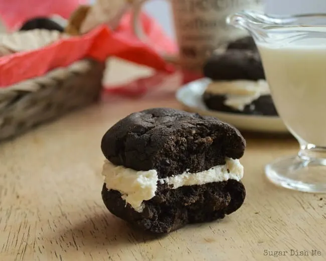 Chocolate Kahlua Cookie Sandwiches