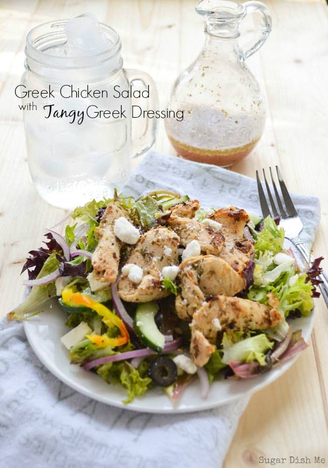 Greek Chicken Salad with Tangy Greek Dressing