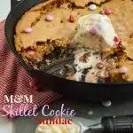 M & M Skillet Cookie Sundae