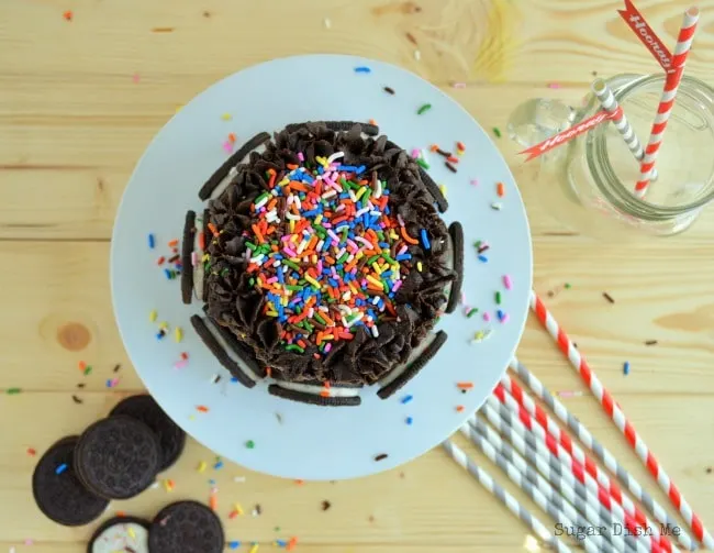 Oreo Birthday Cake with Sprinkles