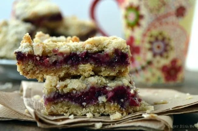 Oatmeal Berry Bars with Crumble Topping