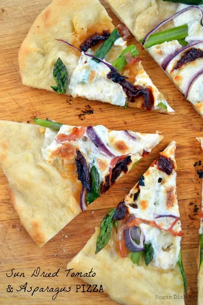 Sundried Tomato and Asparagus Pizza