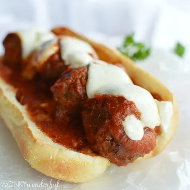 Meatball Subs via Wonky Wonderful; Meal Plans Made Simple