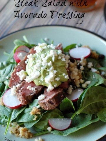 Steak Salad with Avocado Dressing