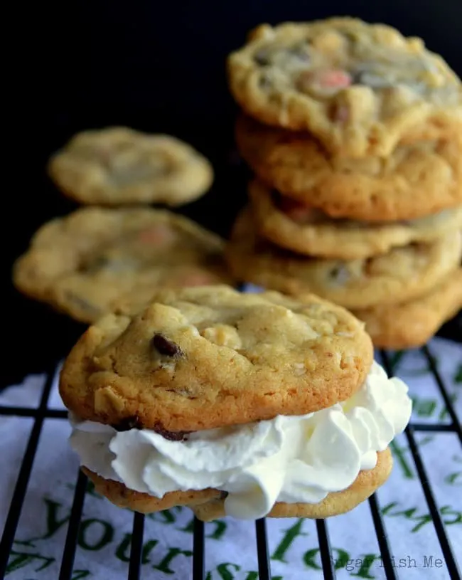 Cookies loaded with M & M's. Pretzels, Coconut, Oats, and Cashews