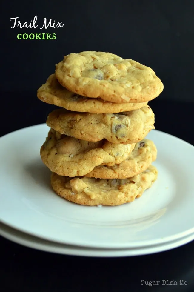 Trail Mix Cookies via www.sugardishme.com