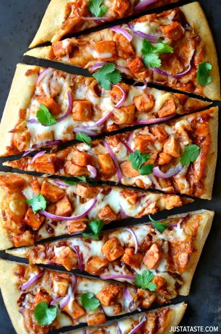 30-Minute BBQ Chicken Pizza via Just a Taste - Meal Plans Made Simple