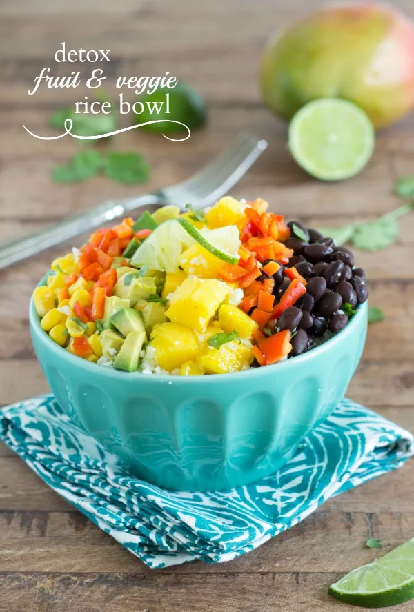 Detox Summer Rice Bowl via Chelsea's Messy Apron; Meal Plans Made Simple